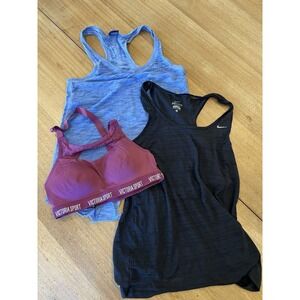 Victoria Secret Tank Top Shirt Lot XS Missimo Nike Blue Black Purple 32b Sports